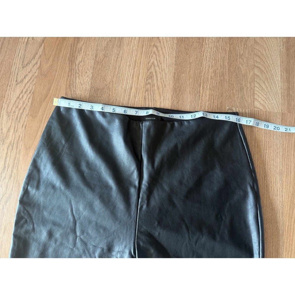 HALOGEN Nordstrom Sz 1X Faux Leather Black Leggings Trousers Pants Party Glam - Picture 9 of 11